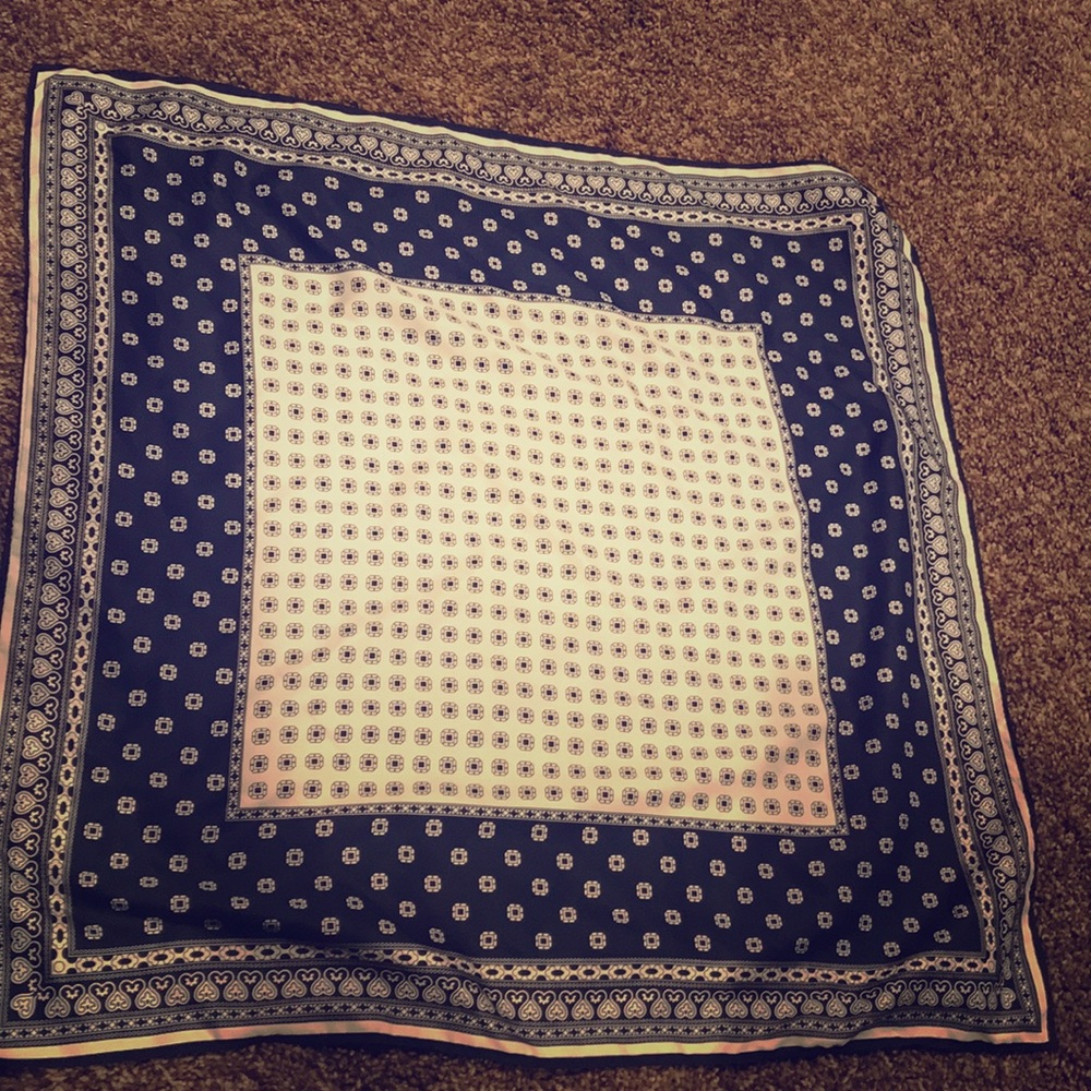 Blue silk bandanna